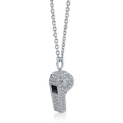 PAVE DIAMOND BABY WHISTLE WITH HEART DIAMOND