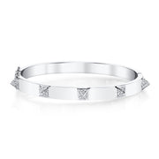 OVAL BRACELET WITH DIAMOND SPIKES