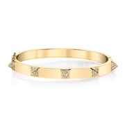 OVAL BRACELET WITH DIAMOND SPIKES