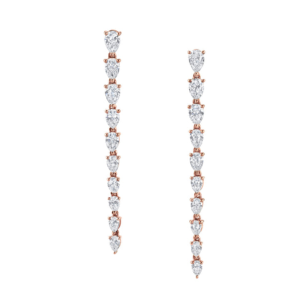 SMALL PEAR DIAMOND DROP EARRINGS