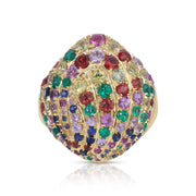 SMALL LINA MULTI SAPPHIRE SHELL RING