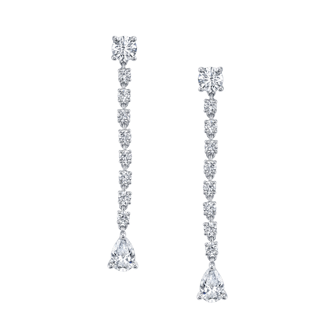 Platinum Multi-cut Diamond Clip-on Earrings | Schiffman's
