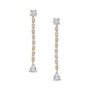 SHORT DIAMOND ROPE EARRINGS WITH PEAR DIAMOND DROPS