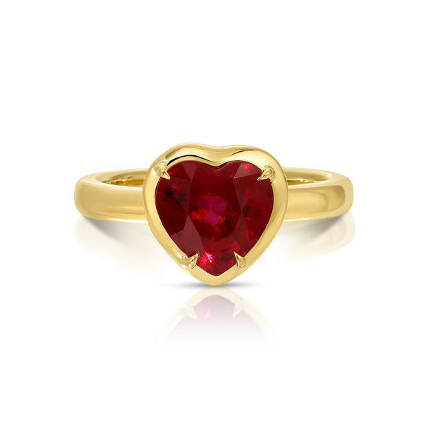 HEART SHAPED RUBY RING