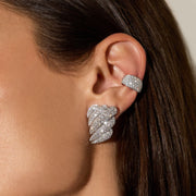 LARGE DIAMOND CROISSANT EARRINGS