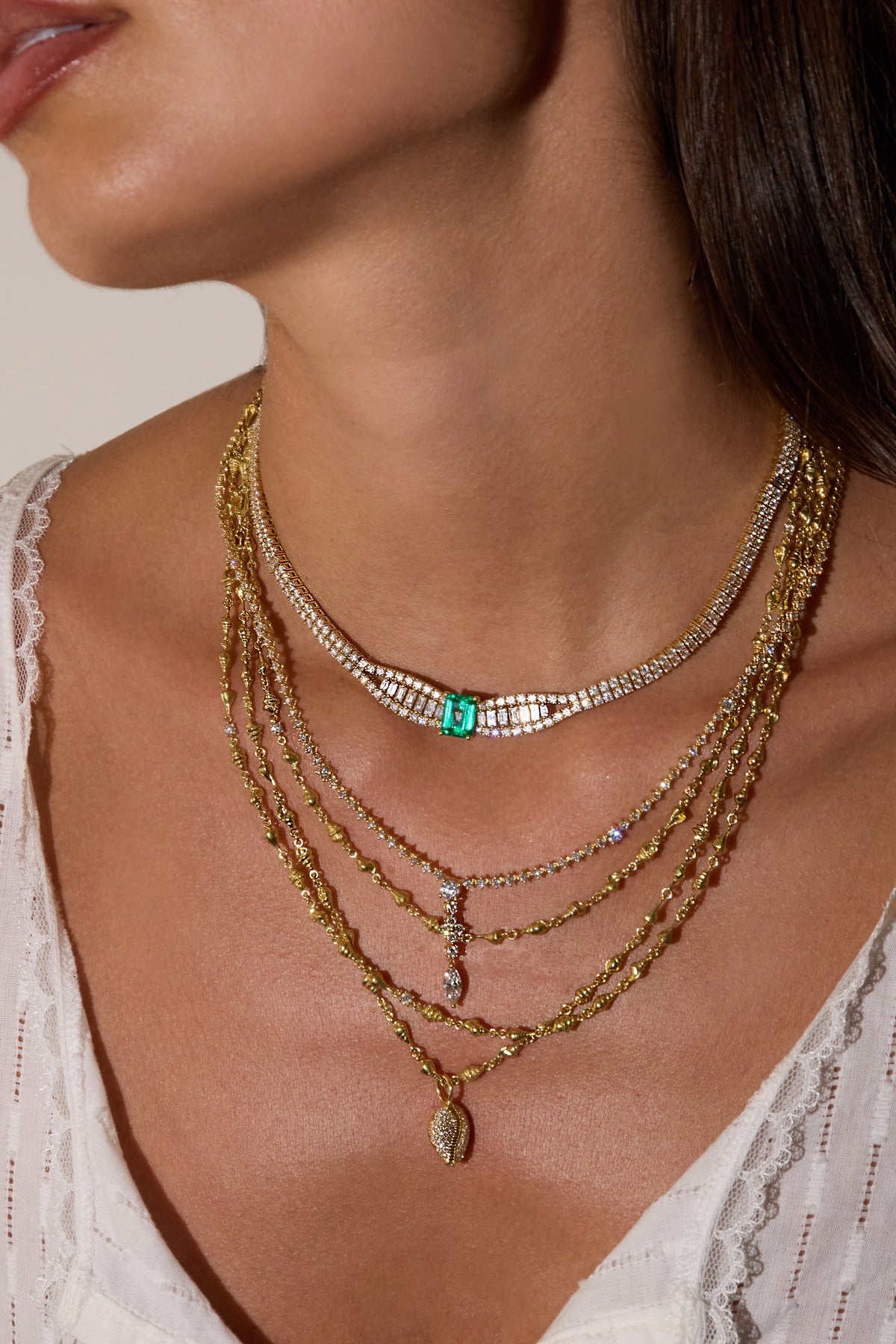 DIAMOND PUKA SHELL PENDANT – Anita Ko