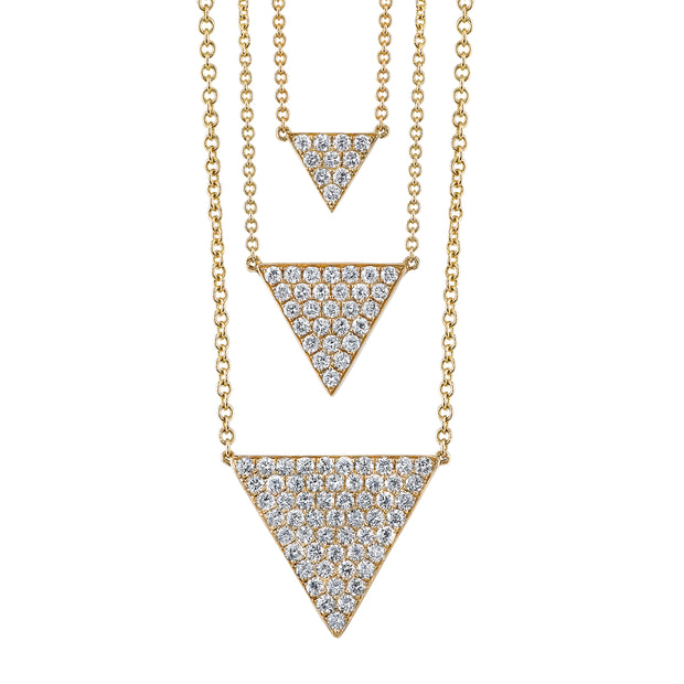 LARGE DIAMOND TRIANGLE NECKLACE