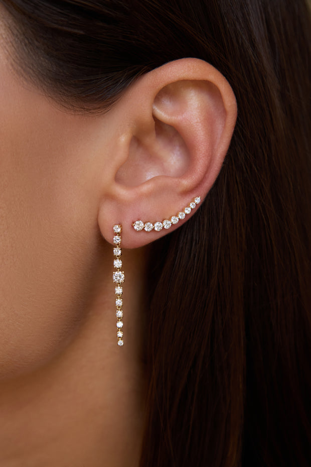 SHORT DIAMOND ROPE EARRINGS