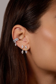 DAPHNE EAR CUFF WITH PEAR DIAMOND DROP