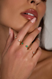 EMERALD ORBIT RING