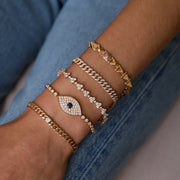 SMALL SPIKE BRACELET WITH ONE DIAMOND SPIKE