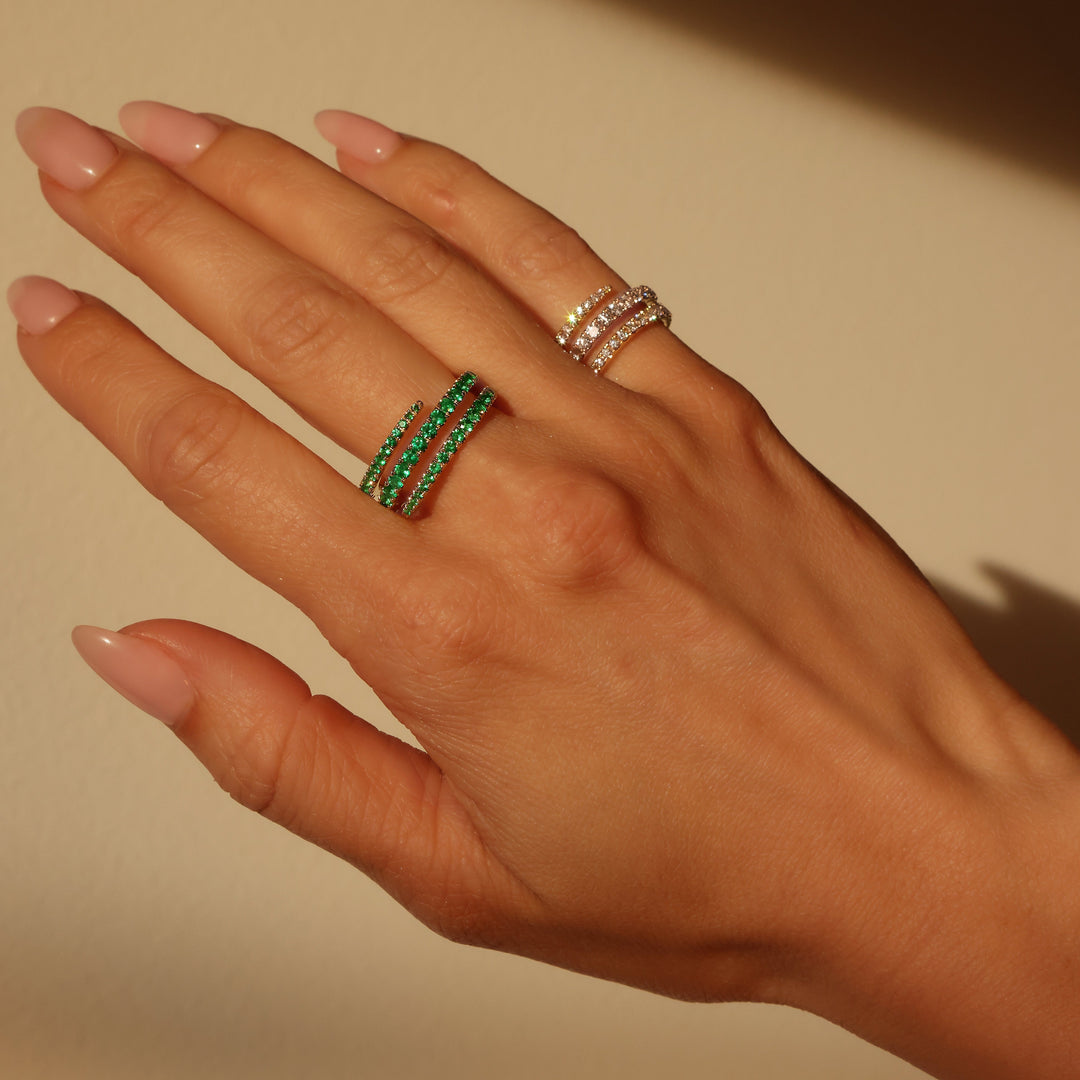 DIAMOND PINKY COIL RING – Anita Ko