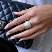 FOUR ROW BAGUETTE GALAXY RING