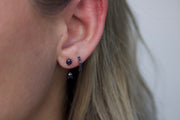 BLACK DIAMOND ORBIT EARRING