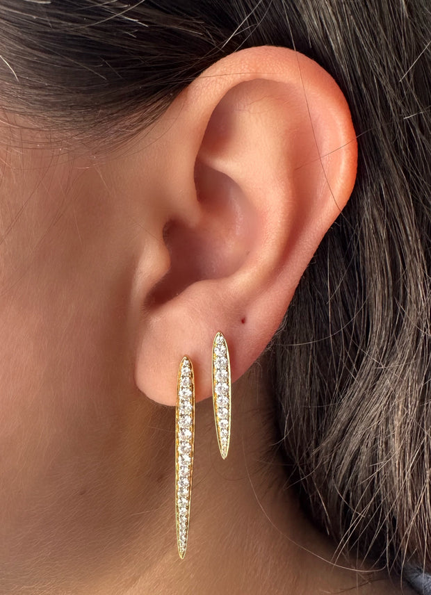 LARGE DIAMOND SPEAR EARRINGS