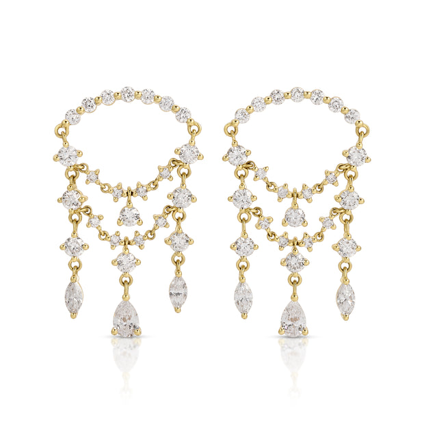 DELILAH DIAMOND DROP EARRINGS