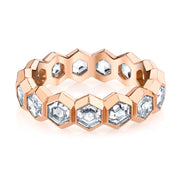 ROSE GOLD ROSE CUT HONEYCOMB RING