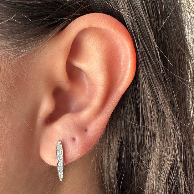 SMALL DIAMOND SPEAR EARRINGS
