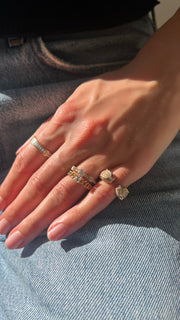 DOUBLE HEADED DIAMOND PANTHER RING