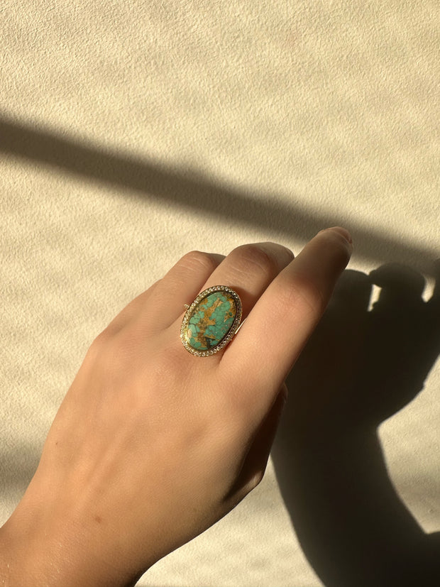 OVAL TURQUOISE RING