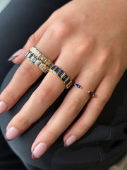 BLUE SAPPHIRE MARQUISE ORBIT RING