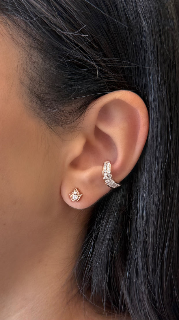 SMALL DIAMOND TULIP STUDS