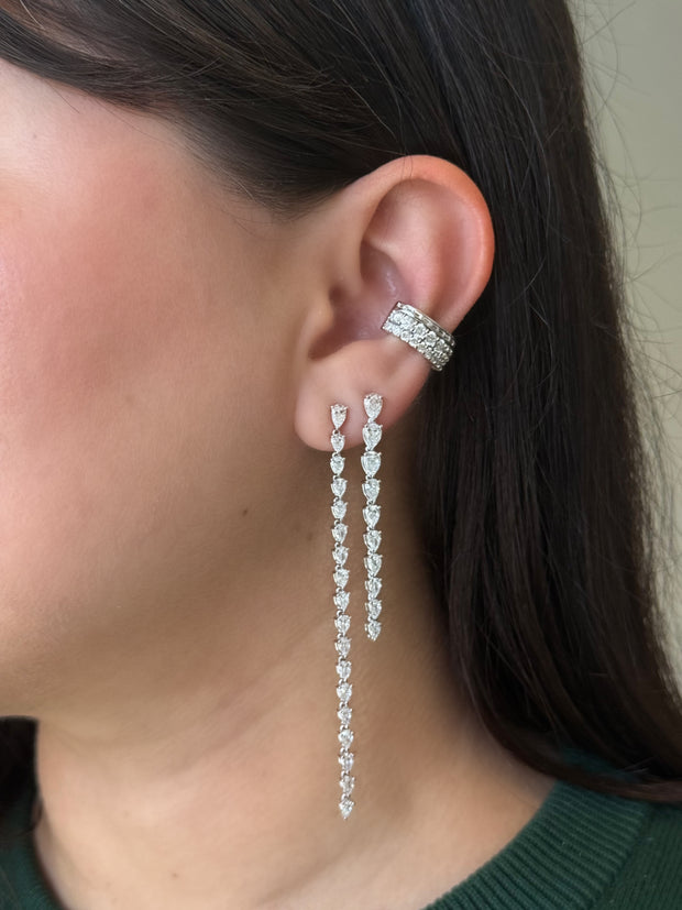 OLIVE DIAMOND DROP EARRINGS