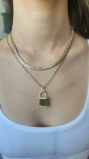 DIAMOND LOCK PENDANT