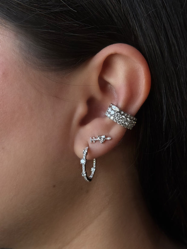 CLASSIC MEDIUM DIAMOND COLLINS HOOPS