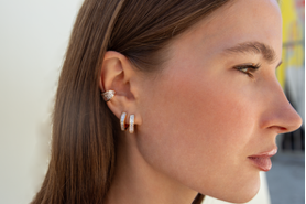 CLASSIC BAGUETTE DIAMOND GEORGIE HOOPS