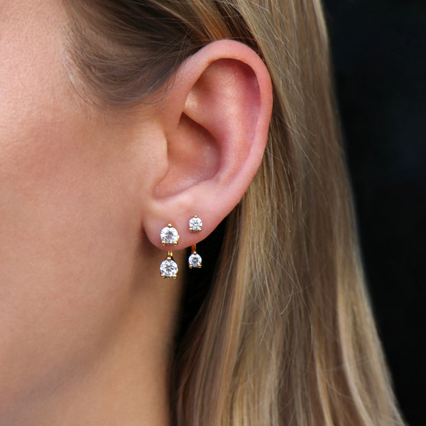 CLASSIC ROUND DIAMOND ORBIT EARRING