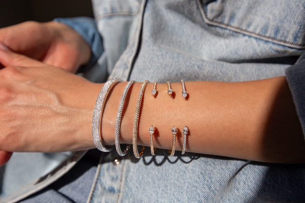 DOUBLE PEAR DIAMOND SPLIT CUFF