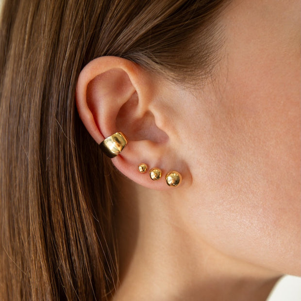 LARGE BALL STUD EARRINGS