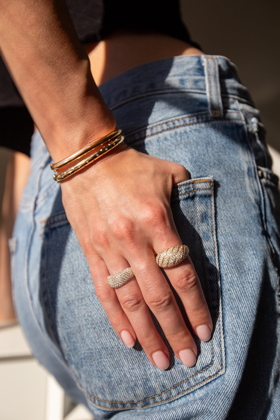 DIAMOND COSMO ORION OVAL BANGLE – Anita Ko