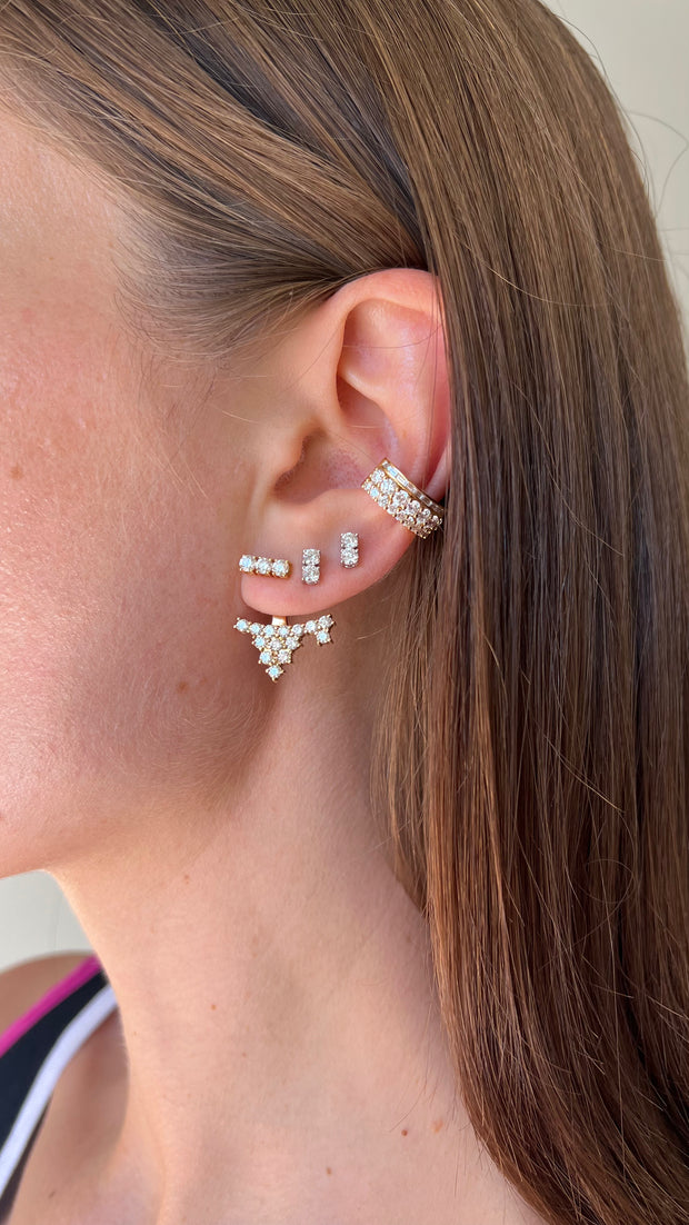 DIAMOND CLUSTER EAR JACKET