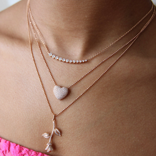PAVE DIAMOND HEART NECKLACE