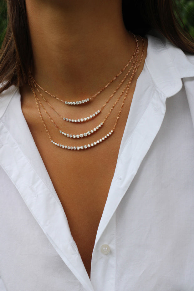 COSMIC CRESCENT DIAMOND NECKLACE