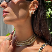 BAGUETTE DIAMOND ZOE HOOPS
