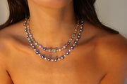 BLUE SAPPHIRE AND DIAMOND FLORA CHOKER