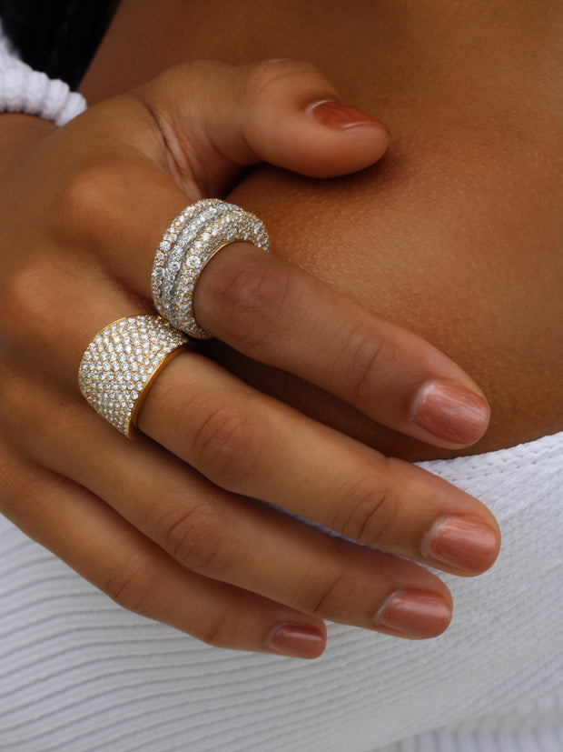 PAVE DIAMOND COMET RING