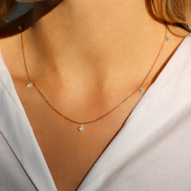 DRILLED DIAMOND NECKLACE