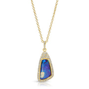 BOULDER OPAL DIAMOND PENDANT