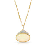 OPAL OVAL DIAMOND PENDANT