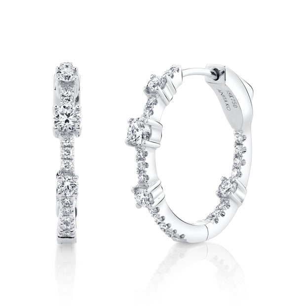 CLASSIC MEDIUM DIAMOND COLLINS HOOPS