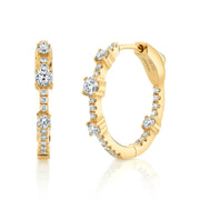 CLASSIC MEDIUM DIAMOND COLLINS HOOPS