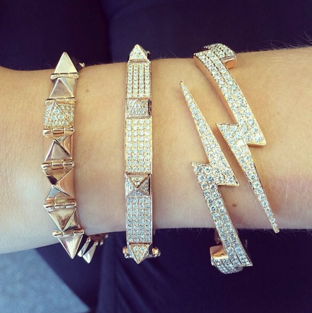 DIAMOND LIGHTNING BOLT CUFF