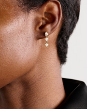 BEZELED PEAR DIAMOND ELODIE DROPS