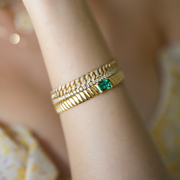 ZOE BRACELET WITH EMERALD CENTER 1.44