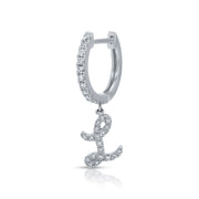 DIAMOND INITIAL HUGGIE