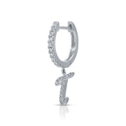 DIAMOND INITIAL HUGGIE